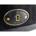Fossil NEW  Black CALF HAIR LEATHER HANDBAG Western Snap Flap Crossbody Purse Photo 7