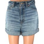 Urban Outfitters  BDG Mom High Rise Women's Blue Cuffed Denim Jean Shorts Size 27 Photo 0