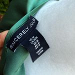 Sincerely Jules for Bandier Women's Green Blouse Elegant Satin Top size Medium Photo 8