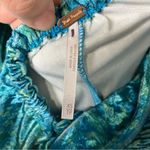 Free People  Bali tightrope romper blue green velvet long‎ sleeve women’s size XS Photo 7