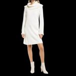 Eliza J NWT  Ivory Puff Ball Turtleneck Sweater‎ Dress Size XS Photo 2