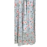 Gal Meets Glam Ella Halter Open Back Ruffle Maxi Dress Blue Floral Print Size 16 Photo 5