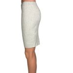 Aritzia Wilfred Beige Ribbed Knit Stretch Bodycon Straight Mini Pencil Skirt - M Photo 1