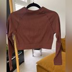 Ribbed Long Sleeved crop top size L Brown Size L Photo 1