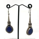 Lapis lazuli, 925 stamped vintage earrings Photo 8