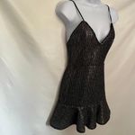 X by NBD Sequin Mini Cocktail Dress XS Ruffle Y2K LBD Whimsigoth Vampy Clubwear Photo 4