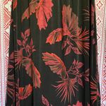 Chadwick's Vintage Floral Black And Red Flowy Maxi Skirt Super Stretchy Material Medium Photo 2