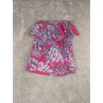 Lilly Pulitzer  wiley ruffle tube top blue pink coral xs‎ Cotton Photo 5