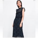 ZARA  Woman pencil lace tube dress dark blue Size L Photo 10