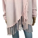 Ny Collection Sweater-Tunic Women L BlushTurtleneck Fringe Boho Fairy Cowgirl Photo 1