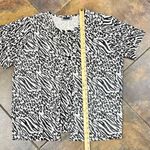 Maggie Barnes Stretch Zebra Leopard Short Sleeve Cardigan with Built in Top Photo 3