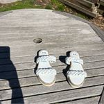 Marc Fisher  Jaimee White Leather Espadrille‎ Slide Sandals size  6 Photo 2