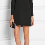 Maje  Glycine Black Long Sleeve Crepe Mini Dress with Velvet Trim Size M Medium Photo 0