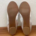 Nine West “Faycie” Metallic Silver Leather Rhinestones Ballet Flats Size 8M Photo 5