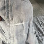 Artisan NY Utility Jacket Small Gray Linen Zip Snap Cargo Pocket Coat Adjustable Photo 12