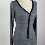 Lululemon Awesoma Henley in Heathered Black Photo 2