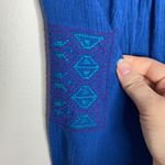 Great Northwest Clothing Company Great Northwest Indigo embroidered peasant blouse size S Photo 5