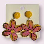 Little Things Pink and Yellow Flower Earrings Photo 0