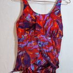 Bimei Beauty Form Colorful Abstract Swimsuit Mastectomy Size M Red Size M Photo 1