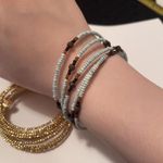 Lot Of 2 Women’s Stretchy / Spiral Costume Beaded Bead Bracelets Photo 5