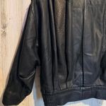 Vtg Echtes Leder Genuine Leather Bomber Jacket Black Women’s UK 14 US M Lined Size M Photo 7