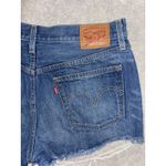 Levi's Shorts Womens 31 501 Button Fly Cut Off Distressed Denim Shortie Photo 2