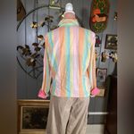 Tommy Hilfiger Y2K Vintage  Pastel Stripe Cotton Button Up Size 14 Photo 2