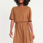 Old Navy Waist-Defined Short-Sleeve Linen-Blend Mini Dress Size Large Photo 0