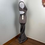 Ronny Kobo Black Quartz Lait Stretch Ribbed Knit Cut Photo 5