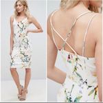 Oasis  | Cream Floral Strappy Midi Dress Sz 12 Photo 1