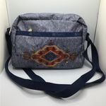 LeSportsac A Rare Retired Western Style Sequins Print Blue Crossbody Handbag Photo 0