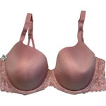 Maurice's *New  Bra Womens 40DD Pink Full Coverage Underwired Lace Light Padding Photo 0