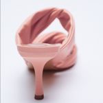 ZARA pink thick strap mule heel sandals blogger style | US 10, EU 41 Photo 5