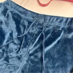 Imperfect Natori lounge pants velour track suit pants pockets drawstrings sz med Blue Photo 11