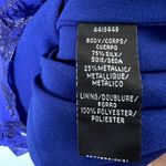 Monique Lhuillier  Azurite Long-Sleeve Tie-Back Short Dress Size 4 NWT Photo 4