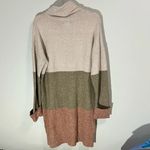 Rachel Rachel Roy Multi Color Neutral Fall Stripe Cowl Neck Sweater Dress Midi M Green Size M Photo 2