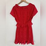 superdown  Revolve Mercy Red Polka Dot Cutout Mini Ruffle Dress size Medium $74 Photo 8