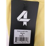 Fourlaps Women's Size Medium Poise Longline Yoga Athletic Bra Banana Yellow NWT Photo 2