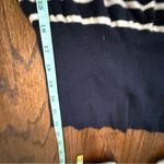 Milly  Navy Blue White Stripe Sweater Accent Button Shoulders Size Small 1622 Photo 6