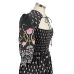 Anthropologie  Dasha Smocked Floral Boho Midi Dress Black Size Small NWT Photo 4