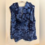 Kookaburra by UGGs Blue Floral Sherpa Hooded Vest Size XL Photo 5