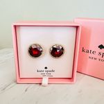 Kate Spade NEW YORK she has spark halo studs earrings, Fuchsia/Purple, NWT Photo 7