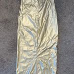 Pretty Little Thing Gold Dress Photo 3