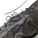 Thigh High Laceup Back Peep Toe Platform Boots Black Size 7.5 Photo 7