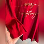 kim rogers  Red Holiday Long Sleeve Top XXL Photo 2