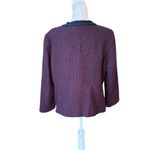 Talbots Tweed Jacket Blazer Purple Blue Red Speckle Wool Blend Womens 14 Petite Photo 1