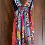 Fire Los Angeles Women’s Retro Multicolor Sleeveless Y2K Mini Dress Size Medium Photo 3