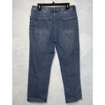 Sincerely Jules Faded Blue Denim Elastic Waist Straight Leg Mom Jeans Size 11 Photo 1