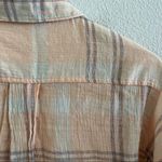 Free People  Cutie Oversized Cropped Plaid Shirt Boho XS Photo 6