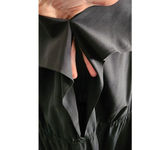 & Other Stories & Other Stories High Neck Sleeveless V-Back Silk Dress Black 36 Small Photo 6